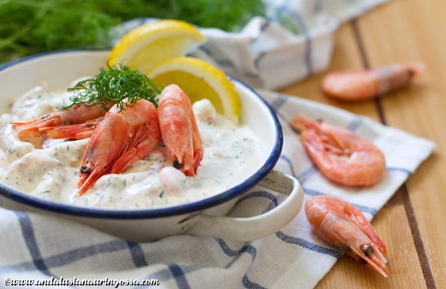 Under The Andalusian Sun Food Wine And Travel Blog Skagenrora Swedish Creamy Shrimp Salad Gluten Free