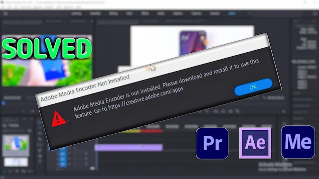 Solve : Adobe Media Encoder Not Installed Premiere Pro | Export error Premiere pro Adobe Media Encoder Not Installed Premiere Pro
