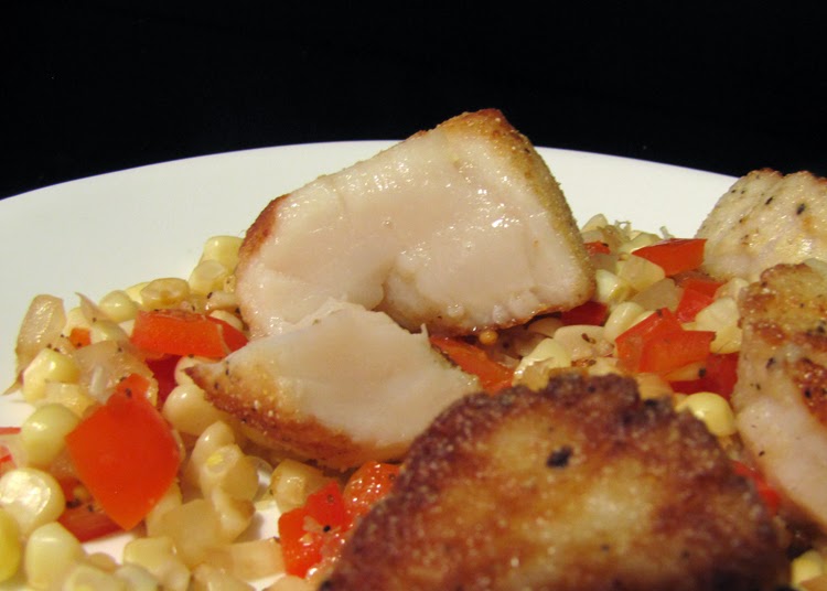 Smells Like Food in Here CornmealCrusted Scallops and Corn Relish