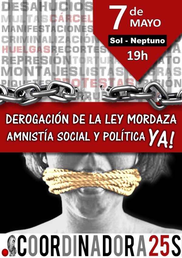 7 mayo No a la ley Mordaza