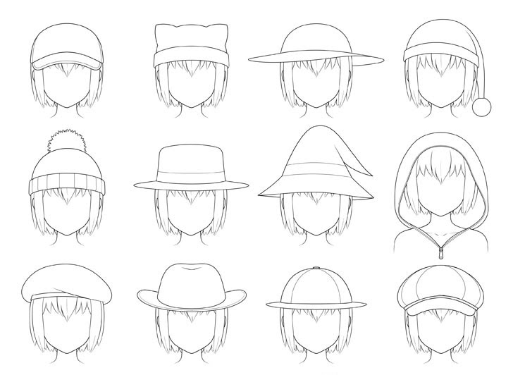 Cara Menggambar Topi Anime Headwear Anidraw