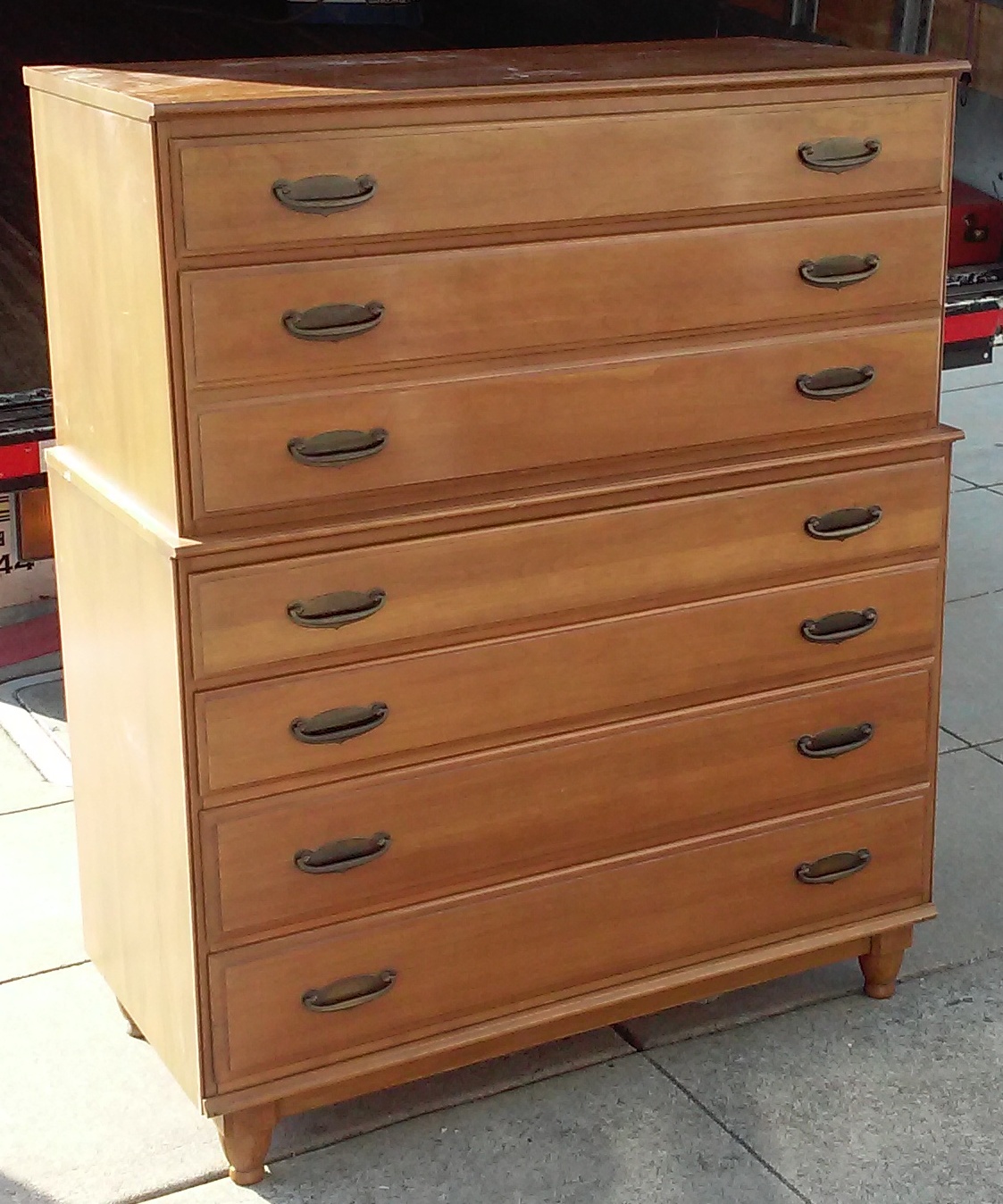 UHURU FURNITURE & COLLECTIBLES SOLD Kling Vintage 4' Tall Cherry Chest