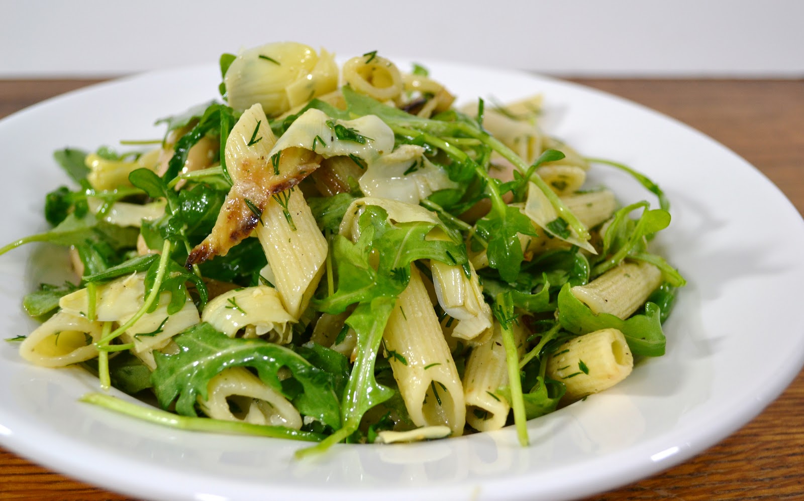 kale and kumquats Pasta Salad with Roasted Fennel, Artichokes and Arugula