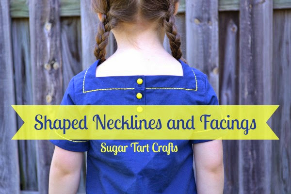 How to draft a shaped neckline with a matching facing.