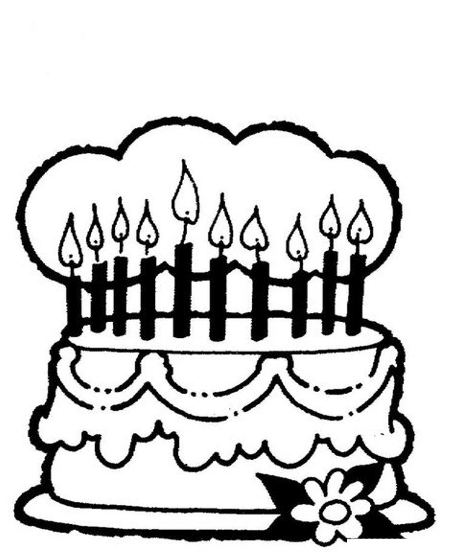 20 Gambar Mewarnai Kue Ulang Tahun Untuk Anak PAUD dan TK Mewarnai