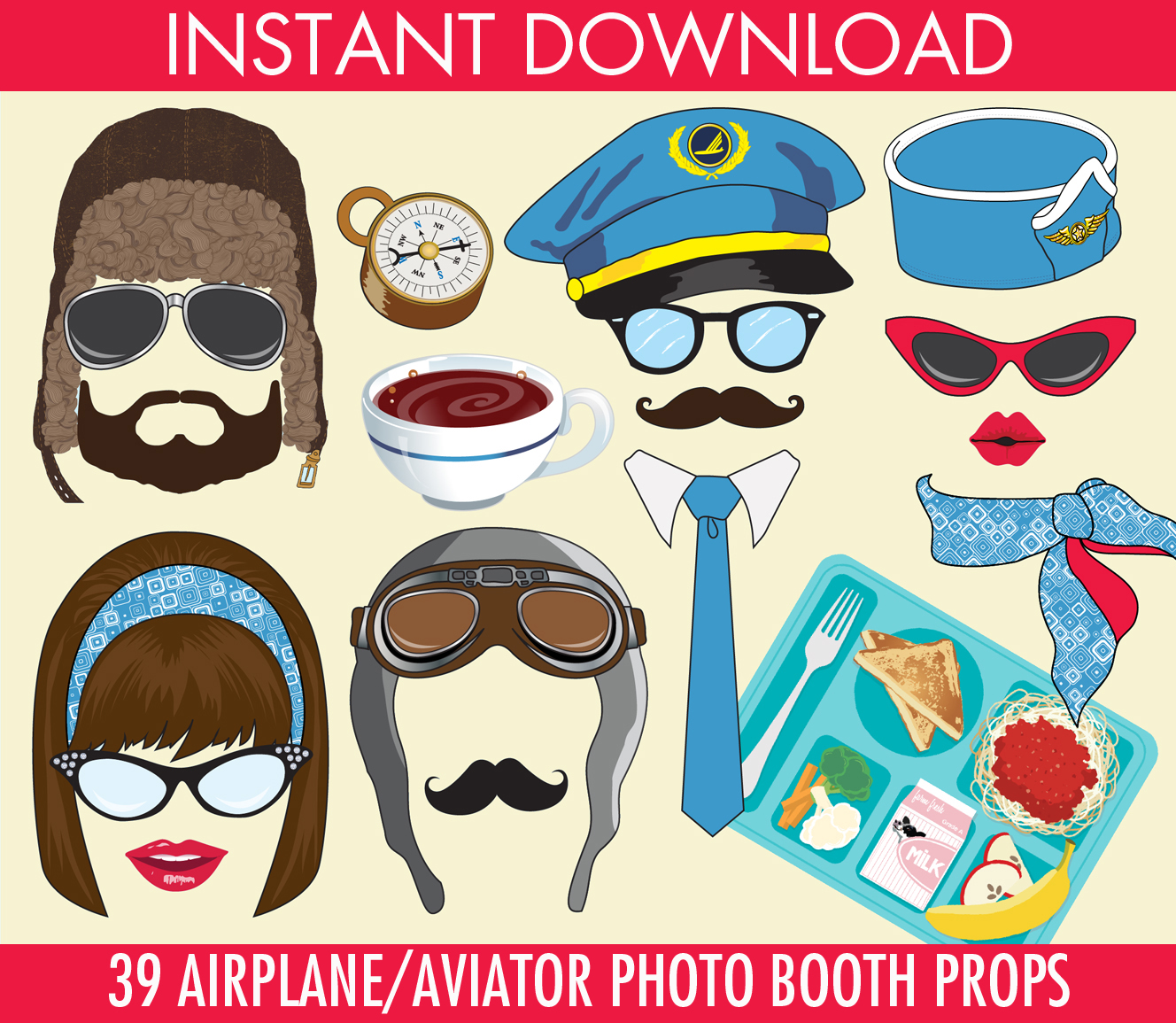 Airplane Photo Props