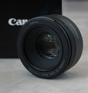 Jual Lensa Fix Canon 50mm f 1.8 STM Lengkap Fullset
