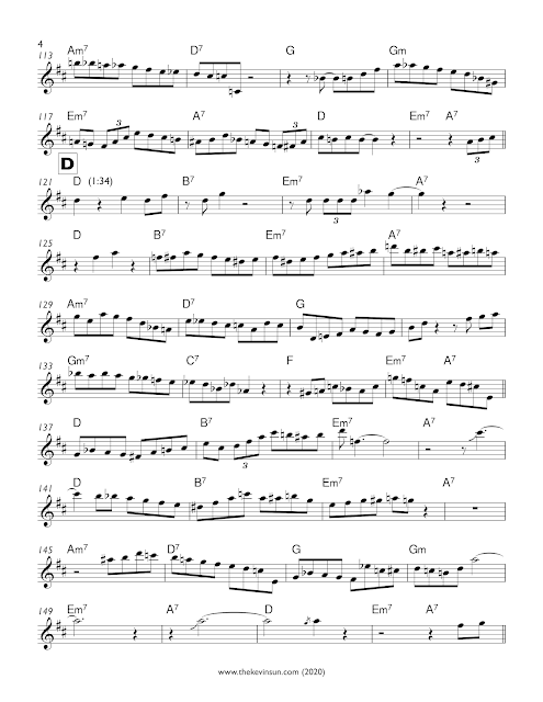 "Keen and Peachy" – Charlie Parker Solo Transcription (Eb) 1951 Pershing Page 4