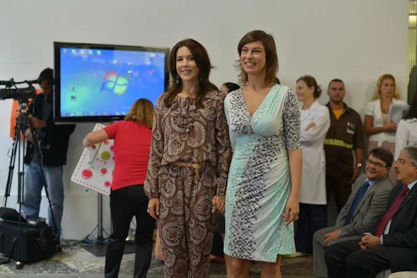 Princess Mary visited the Human Milk Bank at the Fernandes Figueira Institute hospital in Rio de Janeiro