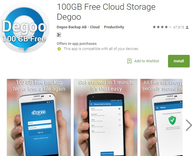 Backup Restore Recover 100GB FREE CLOUD STORAGE SPACE BY DEGOO