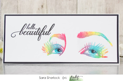 Picket Fence Studios, Life Happens Lashes Help, Rainbow Stamping, Distress Ink Stamping