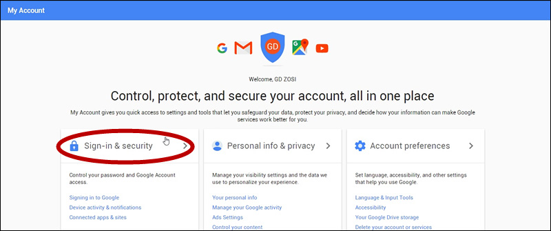 Zosi alarm notification gmail