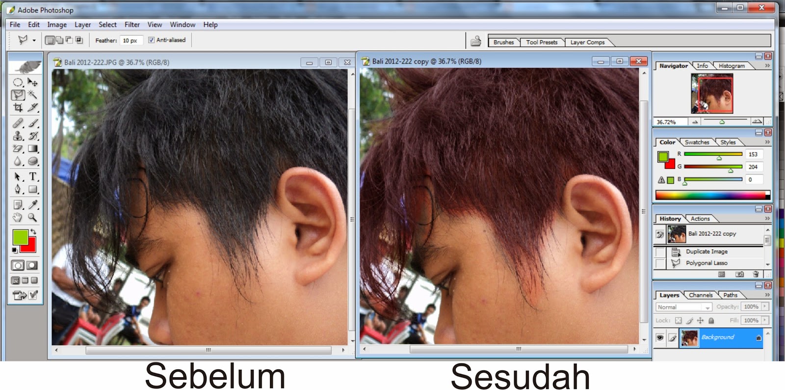 Cara Merubah Warna Rambut ala Bungron