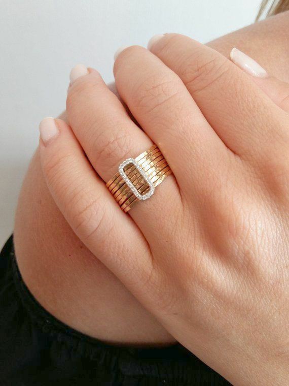 Golden statement rings