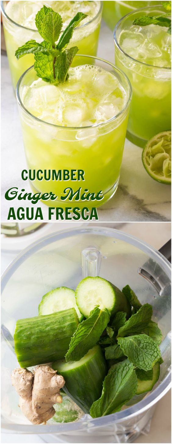 Cucumber Ginger Mint Agua Fresca Barbara Cooking