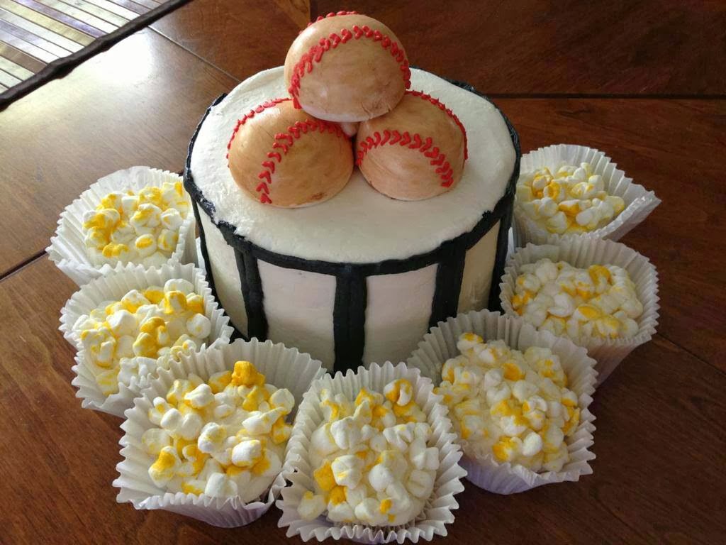 Vintage Baseball Baby Boy Birthday Cake