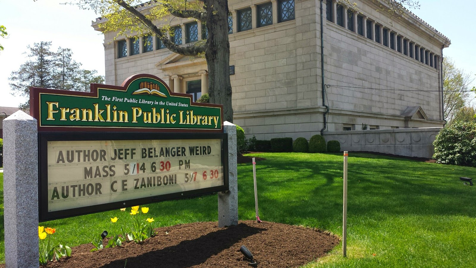 Franklin Matters Franklin Library A weird MA evening with Jeff Bellanger