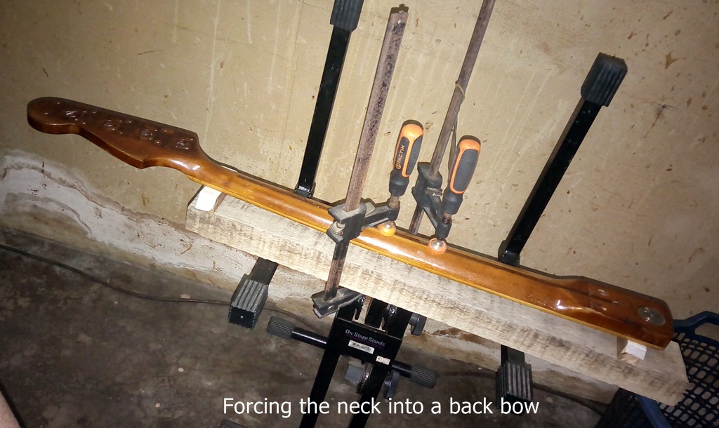 CA Guitar Repair Blog Late 70s Fender Jazz Bass Neck Straightening