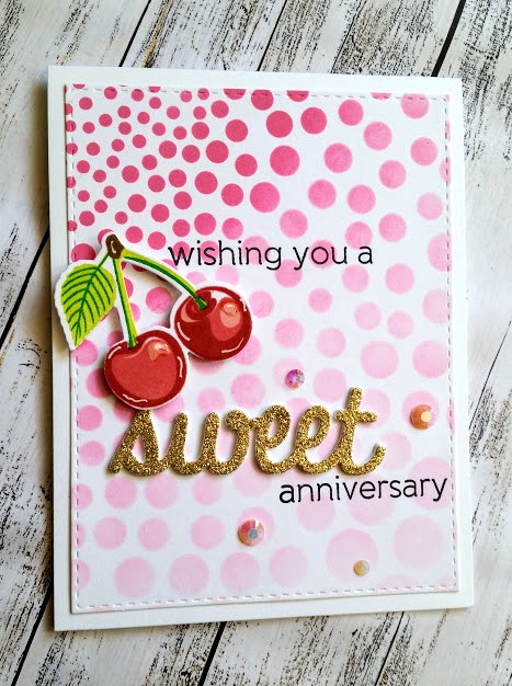 Sunny Studio Stamps: Fresh & Fruity Sweet Word Die Customer Card by Judy Tuck Sunny Studio Stamps: Fresh & Fruity Sweet Word Die Customer Card by Judy Tuck