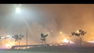 Dekat Depo Avtur, Lahan Gambut di Kawasan Bandara Kertajati Terbakar