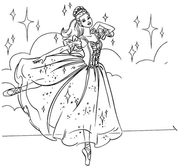 Vivid Barbie Drawing Printable Design Art