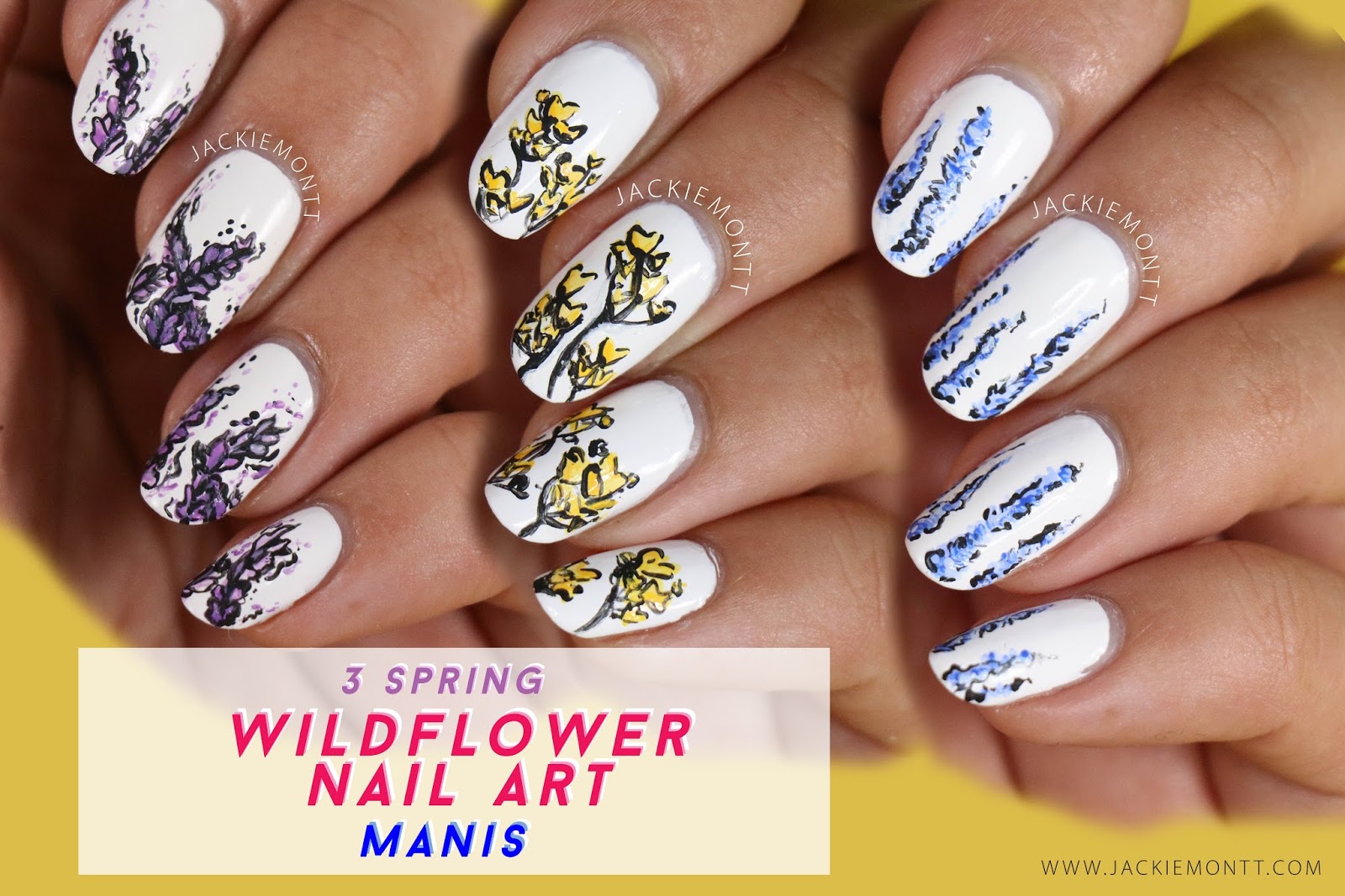 3 floral nail art designs for spring jackiemontt floral nails design