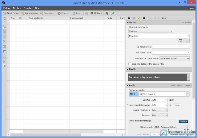 Pazera Free Audio Extractor : un convertisseur audio qui peut aussi extraire l'audio des vidéos