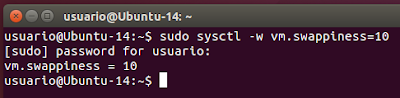 sudo sysctl -w vm.swappiness=10