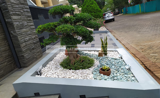 Taman Minimalis Depan Rumah Yang Unik & Modern - JUAL BATU ALAM