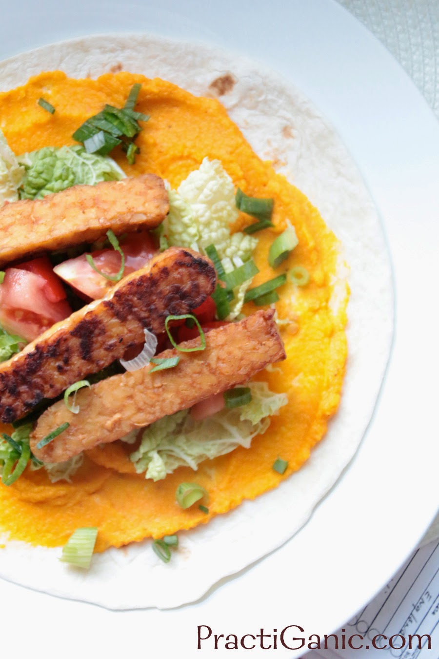 Smoked Tempeh & Spicy Carrots Wraps PractiGanic Vegetarian Recipes