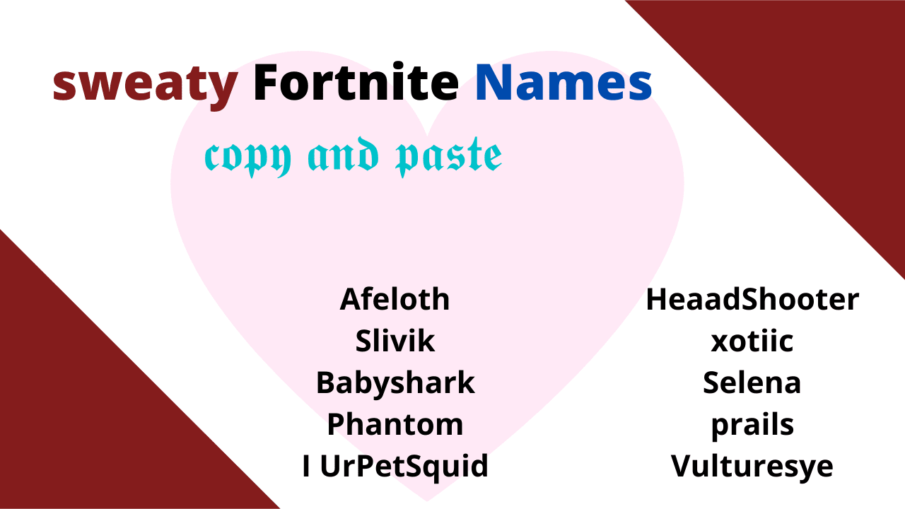 sweaty fortnite names