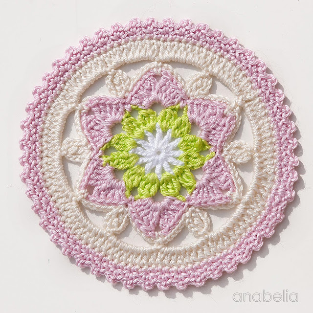 Daffodil crochet coasters pattern, by Anabelia Craft Design Daffodil crochet coasters pattern, by Anabelia Craft Design