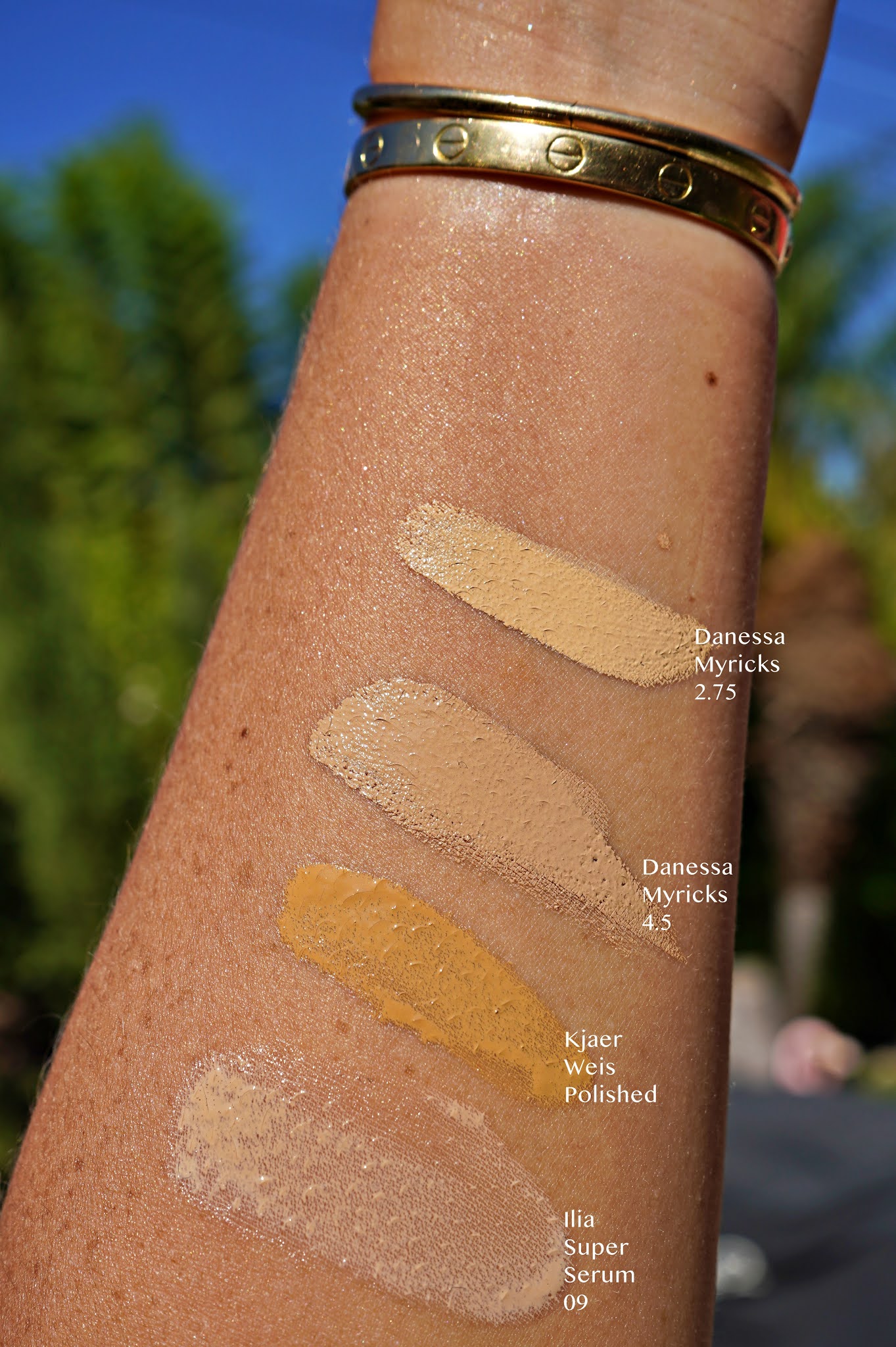 foundation swatch in an arm