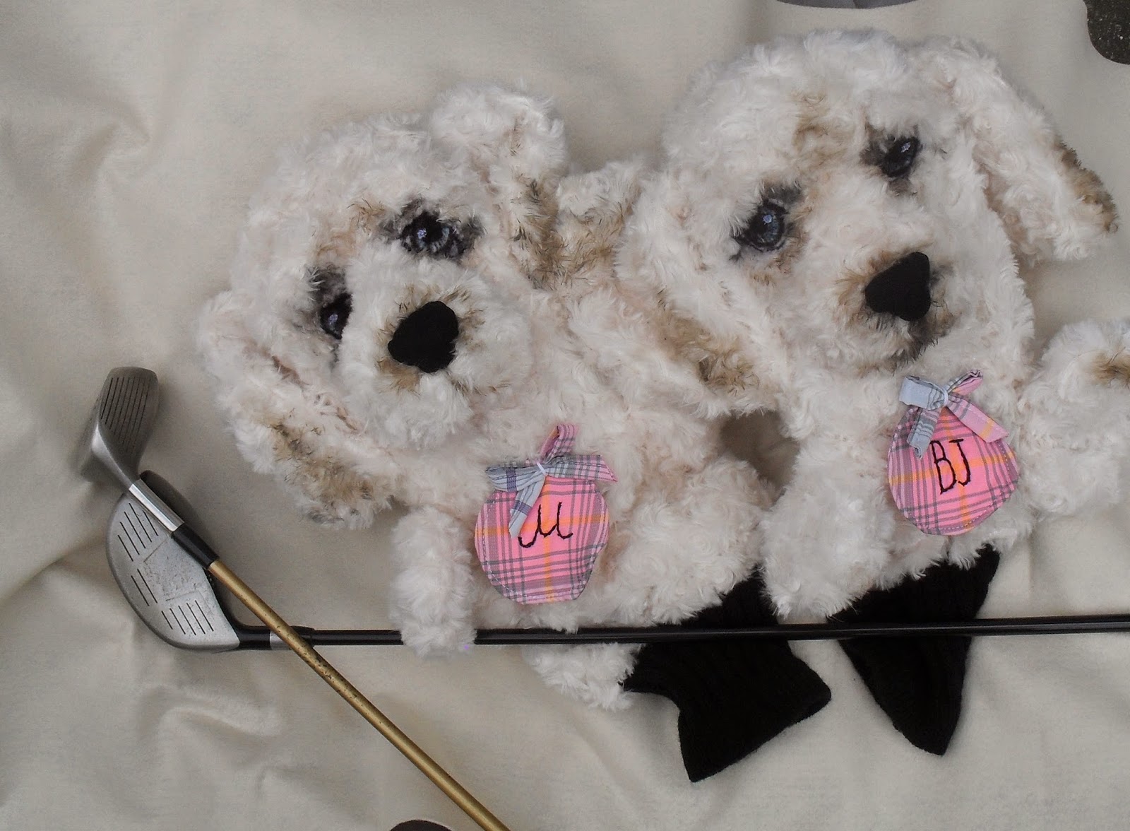 Custom Golf headcovers and puppets Cockapoo GOLF club head cover