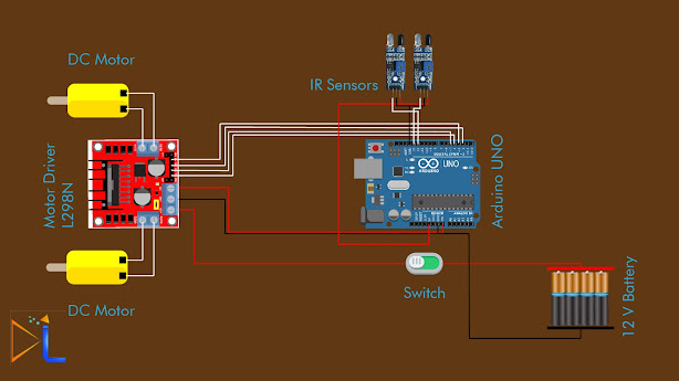 How To Make Arduino Line Following Robot | Line Follower Using Two IR ...