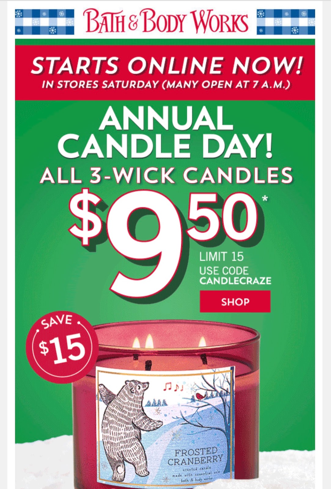 Life Inside the Page Bath & Body Works Today's Email December 7