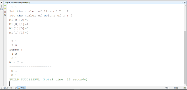 Java Matrix Programs (add, multiply, transport)