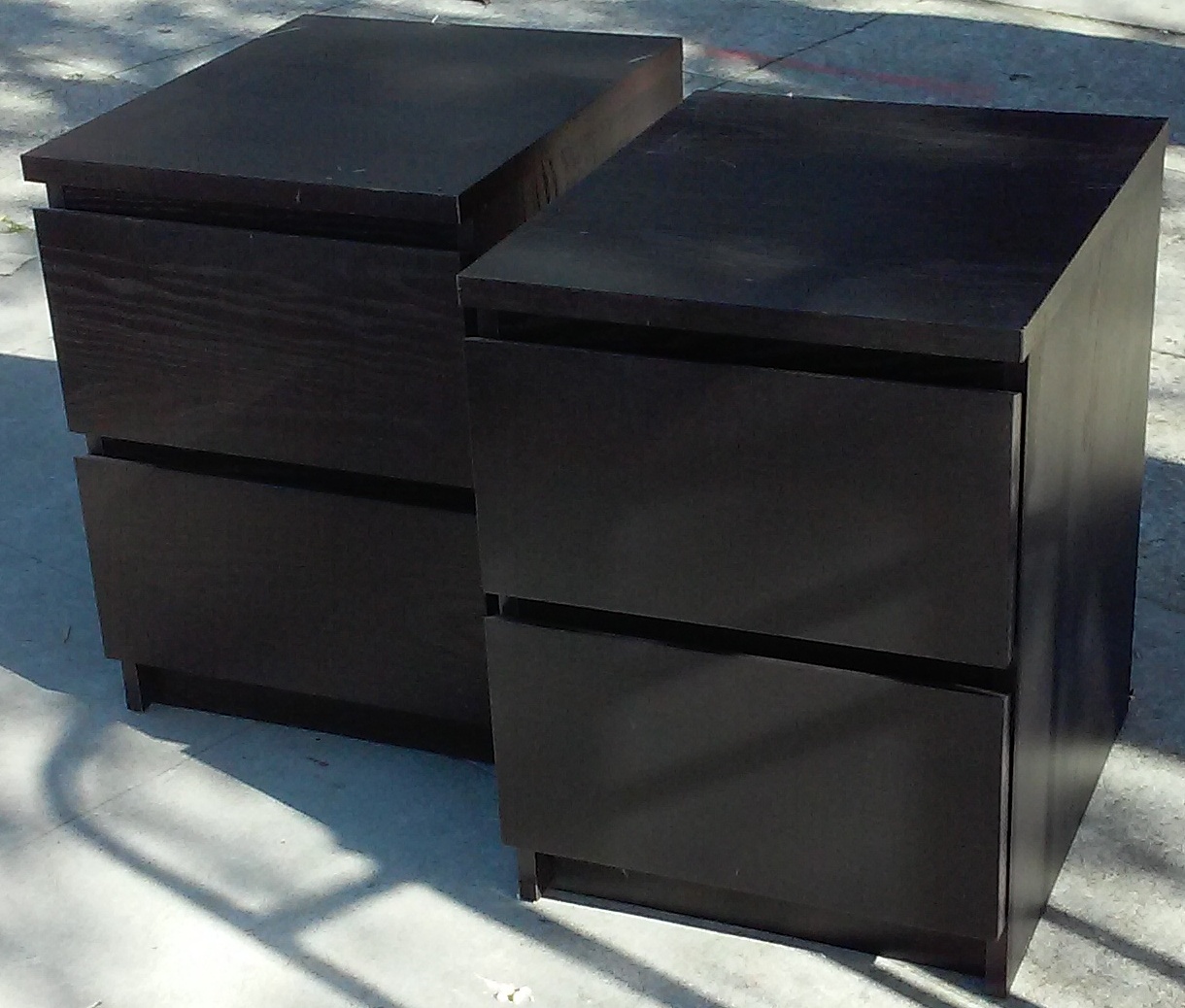 UHURU FURNITURE & COLLECTIBLES SOLD Espresso IKEA Nightstands 45 / pair