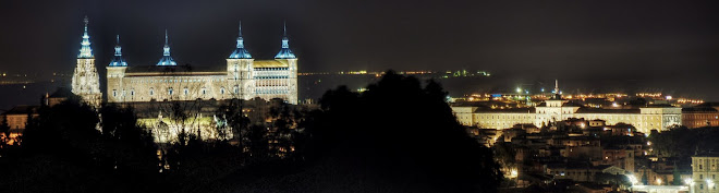 NUEVA ILUMINACION DE LA CATEDRAL Y EL ALCAZAR VISTA DESDE LA CARRETERA DE PIEDRABUENA