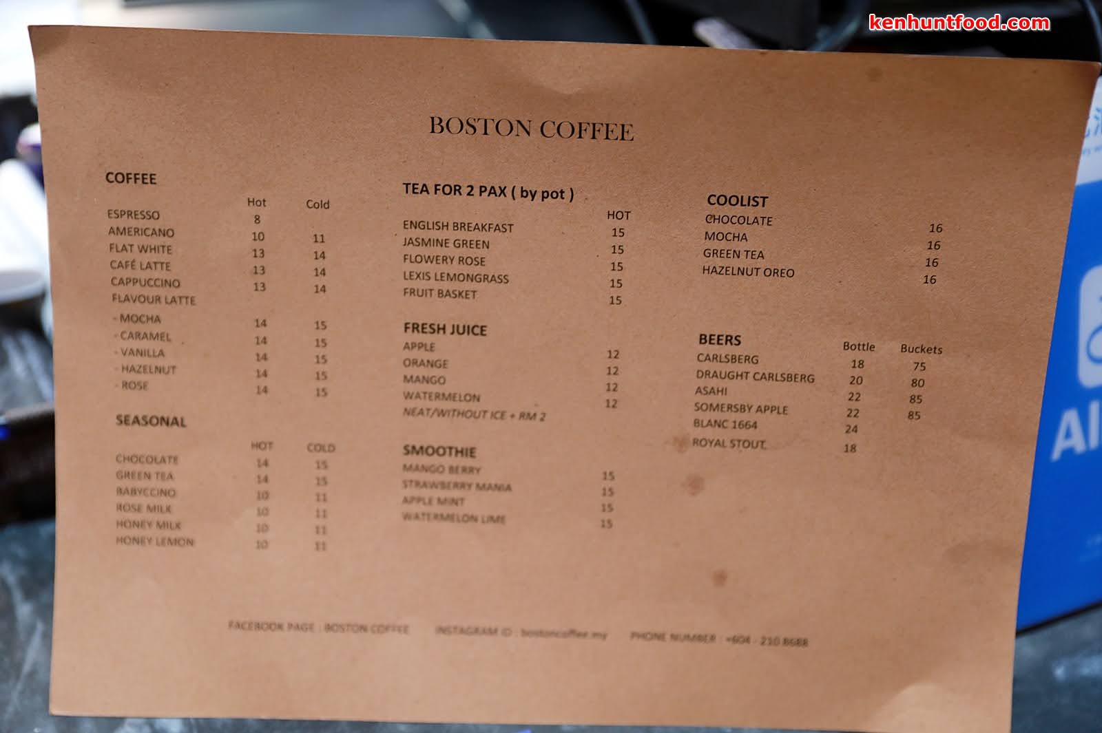 Boston coffee penang