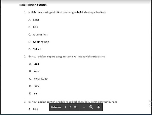 Kunci jawaban prakarya kelas 7