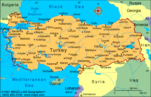 Turkey Map - Free Printable Maps