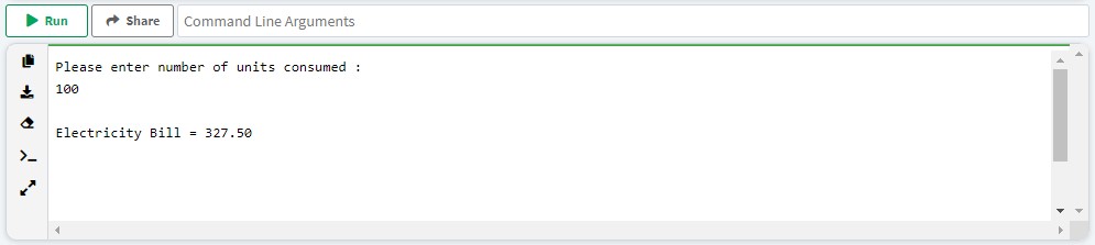 Program for Electricity Bill Generation in Python