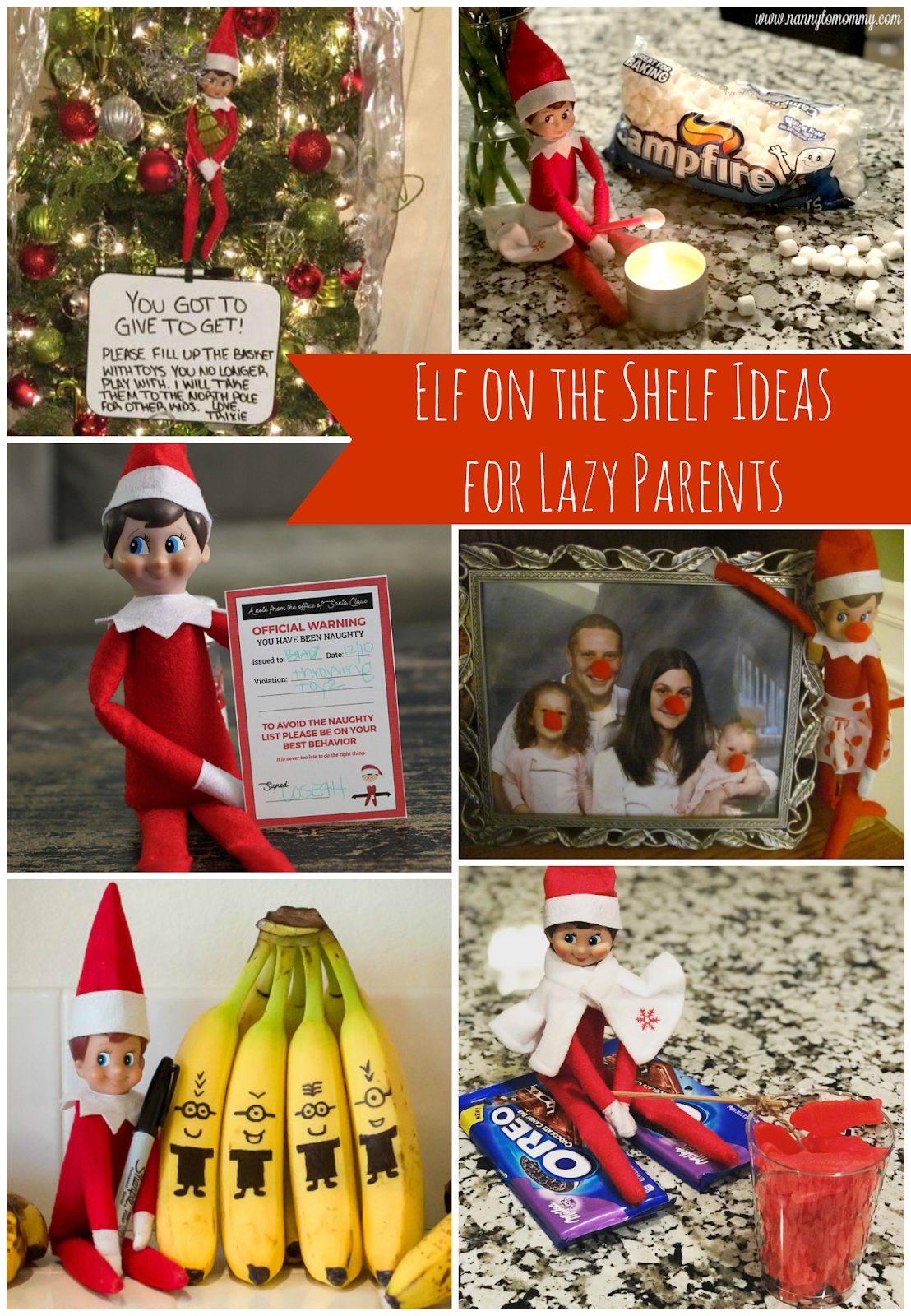 Elf on the Shelf Ideas for Lazy Parents - Nanny to Mommy