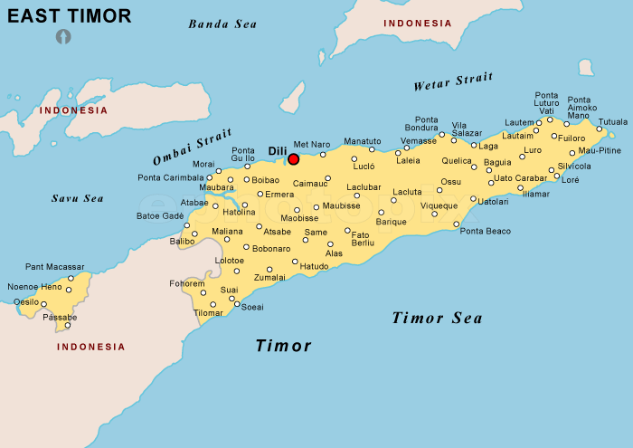 Восточный тимор на карте - блог Санатории Кавказа