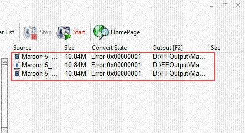 format factory error 1 format factory error 1