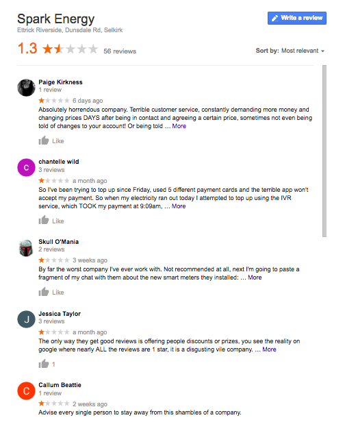 Spark Energy Customer Reviews