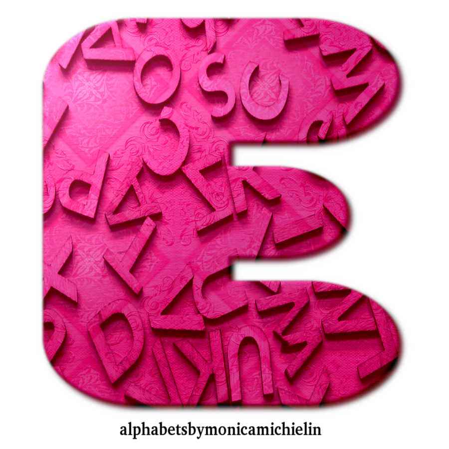 M. Michielin Alphabets: LETTERS PINK TEXTURE ALPHABET, NUMBERS AND ...