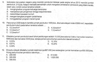 Soal PAT Geografi Kelas 11 Semester 2 Tahun 2020 - Data Tentang Pendidikan