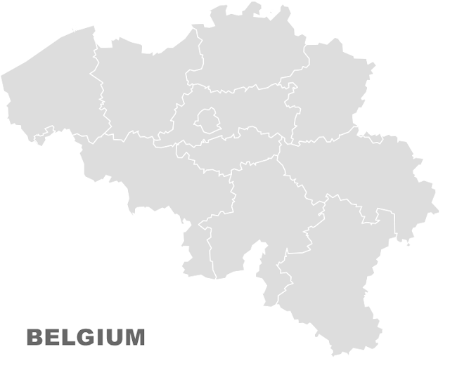 image: Printable Outline Belgium Blank Map